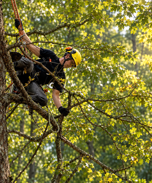 Cory Petry working in a tree canopy
